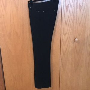 Cache Black Ponte Pant Jean Cut Sz 6